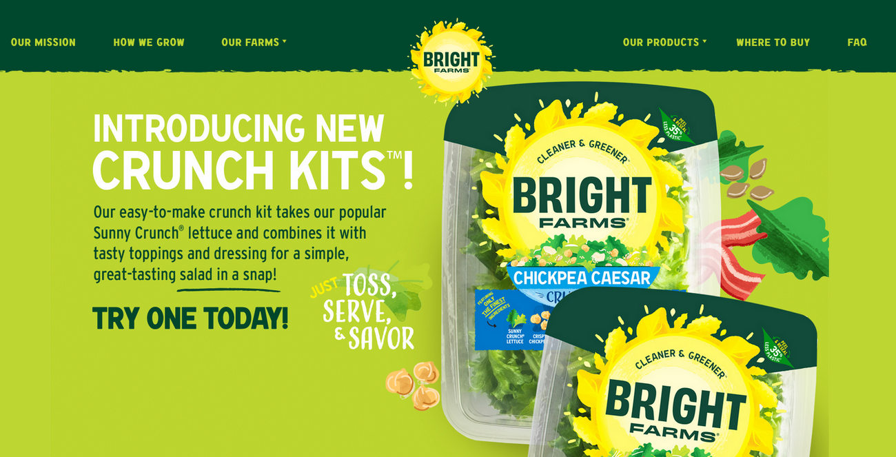 Bright Farms, main page