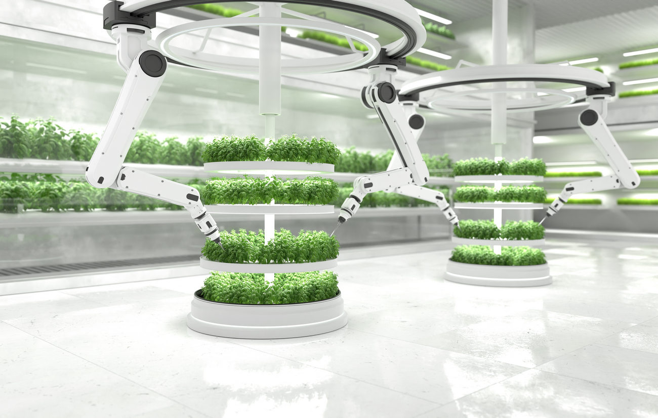 Smart Robotic Farmers Concept, Robot Farmers, Agriculture, Technology, Farm Automation