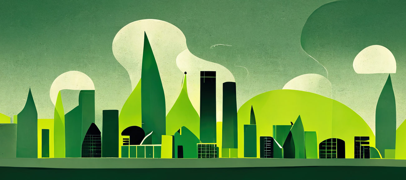 Green Cities Ecology Concept Illustration